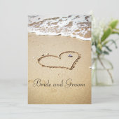 Hart op de kust kaart (Staand voorkant)