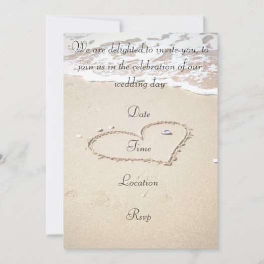 Hart op de kust kaart (Achterkant)