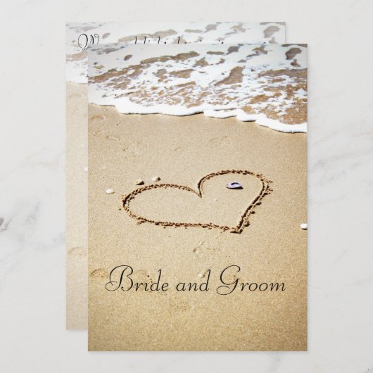 Hart op de kust kaart (Voorkant / Achterkant)