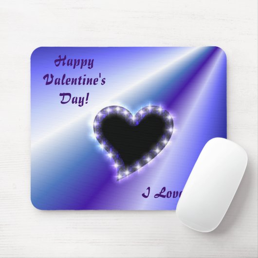 Hart op de paarse regenboog muismat (Met muis)