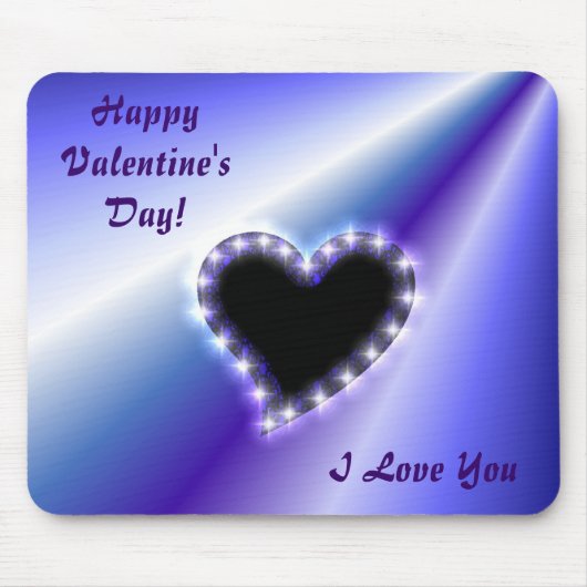 Hart op de paarse regenboog muismat (Voorkant)