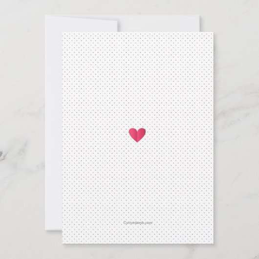 Hart op een Koord meer nodigt uit Kaart (Achterkant)