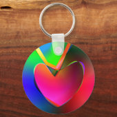 Hart op een Koord Sleutelhanger (Voorkant)