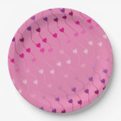 Hart op een Roze ID628 van de Gradiënt van het Pat Papieren Bordje (Voorkant)