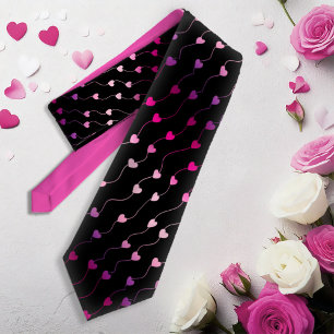 Hart op een Roze ID628 van de Gradiënt van het Pat Stropdas