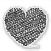 Hart op een touwtje sticker (Voorkant)