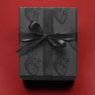 Hart op Grijs   Cadeaupapier