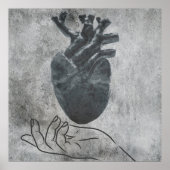 hart op hand anatomie poster (Voorkant)
