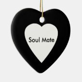 Hart op het hart van de soep keramisch ornament (Rechts)