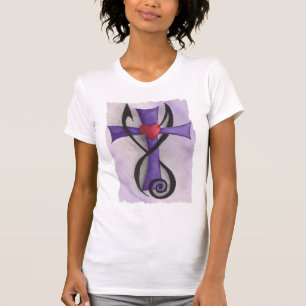 Hart op het kruis t-shirt