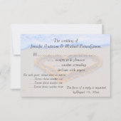 Hart op het strand Sand RSVP bruiloft (Voorkant)