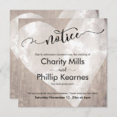 Hart op Hout Bericht Uitgestelde Bruiloft Kaart (Voorkant / Achterkant)