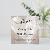 Hart op Hout Bericht Uitgestelde Bruiloft Kaart (Staand voorkant)