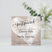 Hart op hout kalligrafie uitgesteld bruiloft Kaart (Staand voorkant)