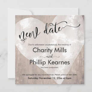 Hart op hout uitgestelde bruiloft nieuwe datum Kaa