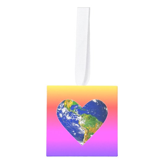 Hart op Ipanema pasta gradiënt Kerstmis Decoratie (Voorkant)