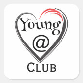 Hart op Jeugd Club Sticker (Voorkant)