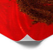 hart op koffiegronden poster (Hoek)