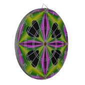 Hart op paarse groene regenboog dartbord (Voorkant Links)