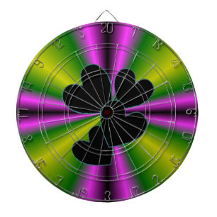 Hart op paarse groene regenboog dartbord