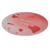 Hart op roze aangepaste snijkaart snijplank (Hoek)