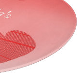 Hart op roze aangepaste snijkaart snijplank (Hoek)