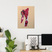 Hart op Sleeve Poster (Thuiskantoor)