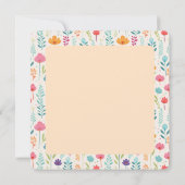 Hart op Sweet Floral achtergrond Moederdag Kaart (Achterkant)