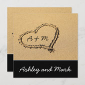 Hart op uitnodiging voor het huwelijk (Voorkant / Achterkant)