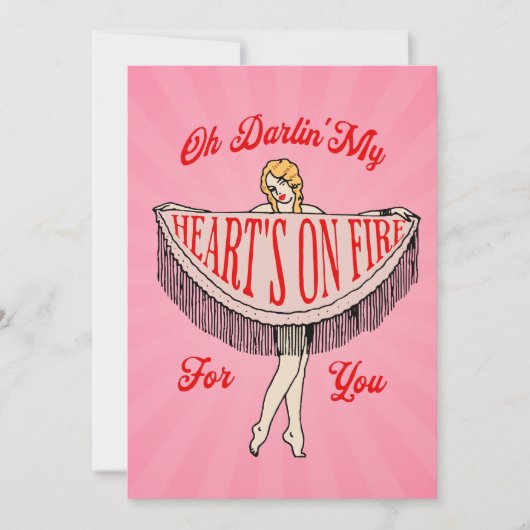 Hart op Valentijnskaart Feestdagenkaart (Voorkant)