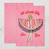 Hart op Valentijnskaart Feestdagenkaart (Voorkant / Achterkant)