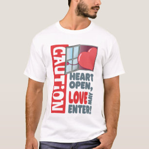 Hart open, liefde mag binnengaan (Valentijnsdag) T-shirt
