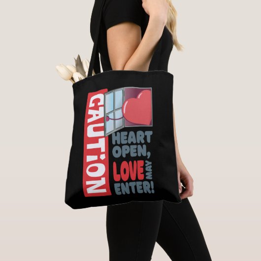 Hart open, liefde mag binnengaan (Valentijnsdag) Tote Bag (Dichtbij)