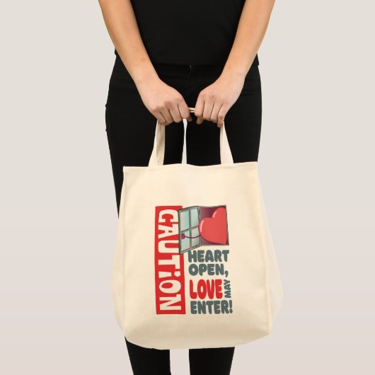 Hart open, liefde mag binnengaan (Valentijnsdag) Tote Bag (Voorkant (product))