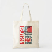 Hart open, liefde mag binnengaan (Valentijnsdag) Tote Bag (Voorkant)