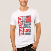 Hart open, liefde mag binnengaan (Valentijnsdag) Tri-Blend Shirt (Voorkant)