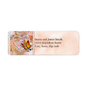 Hart Oranje Rozen Butterflies: elke dag een paar Etiket (Voorkant)