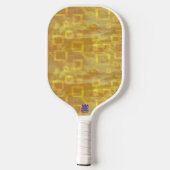 Hart Oranje Tint Vierkantjes Pickleball Paddle (Achterkant)