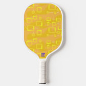 Hart Oranje Tint Vierkantjes Pickleball Paddle (Achterkant)
