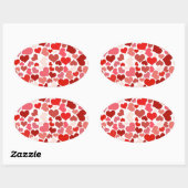 hart ovale sticker (Vel)