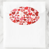 hart ovale sticker (Tas)