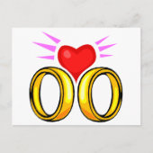 Hart over bruiloft briefkaart (Voorkant)