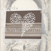 Hart over Latijn Bedankkaart