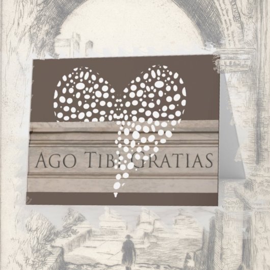 Hart over Latijn Bedankkaart