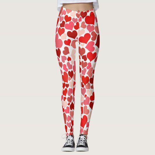 Hart over roze roze vrouwen Comfortabel Leggings (Voorkant)