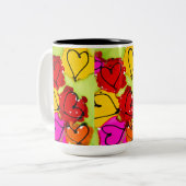 Hart overal waar de Mok van de Koffie van de Omvan (Voorkant links)