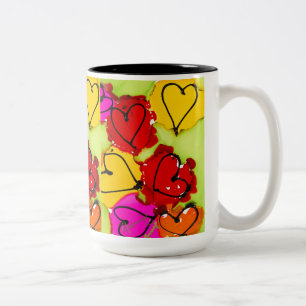 Hart overal waar de Mok van de Koffie van de Omvan