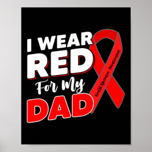 Hart Overlevende Krijger Ik Draag Rood Voor Mijn V Poster