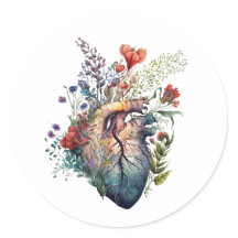 Hart overwoekerd met floralen (uitsparing) - anato