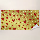 hart, paars, decoratie, medaille, onderscheiding,  strandlaken (Voorkant)